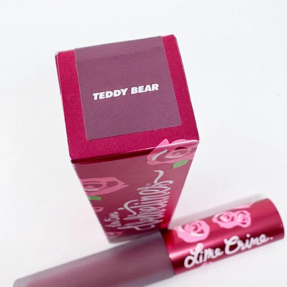 LOT 2 Lime Crime TEDDY BEAR Velvetines Liquid Matte Lipstick NEW Disc